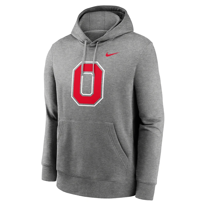 Men's Nike White Ohio State Buckeyes Primetime Alternate Logo Club Fleece Pullover Hoodie