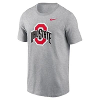 T-shirt Nike gris chiné avec logo Ohio State Buckeyes Primetime Evergreen pour homme