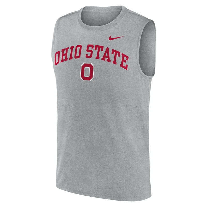 Men's Nike Scarlet Ohio State Buckeyes Primetime Legend Arch Dri-FIT Muscle Tank Top