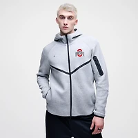 Men's Nike Heather Gray Ohio State Buckeyes Tech Fleece Full-Zip Windrunner Hoodie