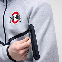 Men's Nike Heather Gray Ohio State Buckeyes Tech Fleece Full-Zip Windrunner Hoodie