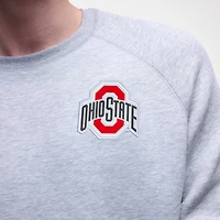 Sweat-shirt raglan Nike Ohio State Buckeyes Tech Fleece olive pour homme