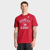 T-shirt Nike Heather Scarlet Ohio State Buckeyes Legacy Mantra pour homme