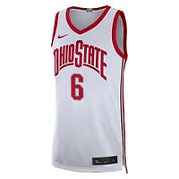 Homme Nike LeBron James Blanc Ohio State Buckeyes Maillot de basket-ball limité