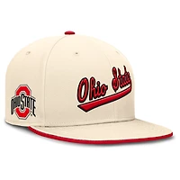 Casquette ajustée Nike Natural Ohio State Buckeyes 2026 Primetime pour homme