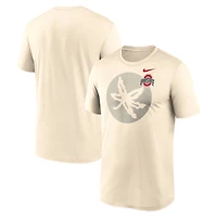 T-shirt Nike Natural Ohio State Buckeyes Campus Shadow Legend Performance pour homme