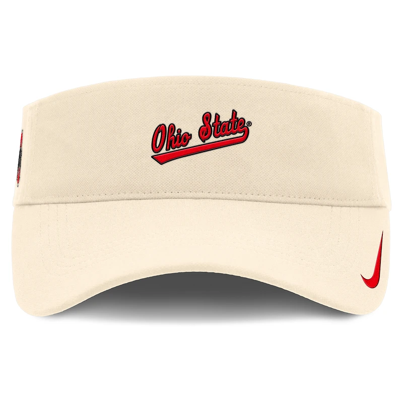 Visière ajustable Nike Natural Ohio State Buckeyes Primetime Ace pour homme