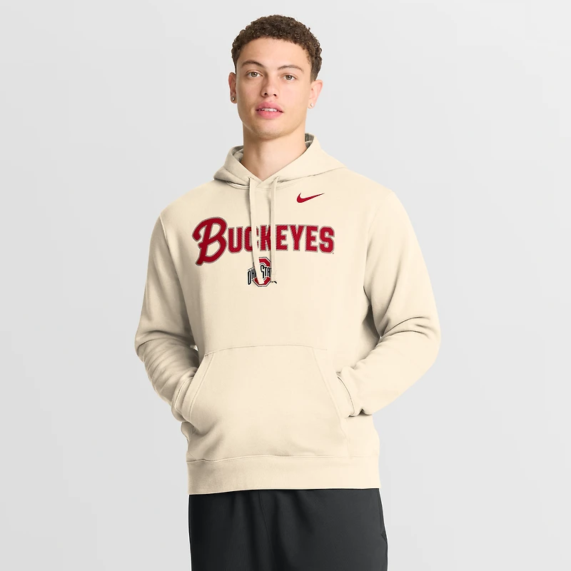 Sweat à capuche Nike Natural Ohio State Buckeyes Primetime Club pour homme