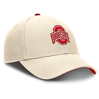 Casquette ajustable Nike Natural Ohio State Buckeyes Primetime Rise Dri-FIT pour homme