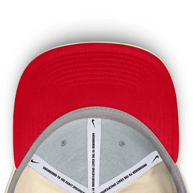 Casquette ajustable Nike Natural Ohio State Buckeyes Primetime Rise Dri-FIT pour homme