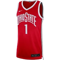 Men's Nike #1 Scarlet Ohio State Buckeyes Limited Basketball Jersey