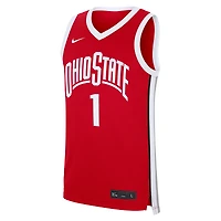 Maillot réplique Nike #1 Scarlet Ohio State Buckeyes Road pour homme
