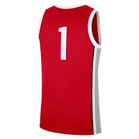 Maillot réplique à domicile blanc #1 des Ohio State Buckeyes pour homme Nike
