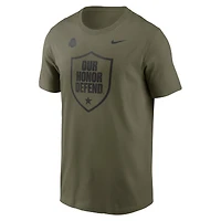 Men's Nike Olive Ohio State Buckeyes 2024 Military Appreciation Tonal Logo Performance T-Shirt