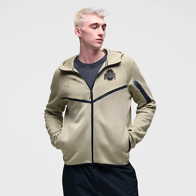 Men's Nike Olive Ohio State Buckeyes Tech Fleece Full-Zip Windrunner Hoodie