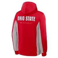Men's Nike Scarlet/Gray Ohio State Buckeyes Dri-FIT Game Full-Zip Hoodie Jacket