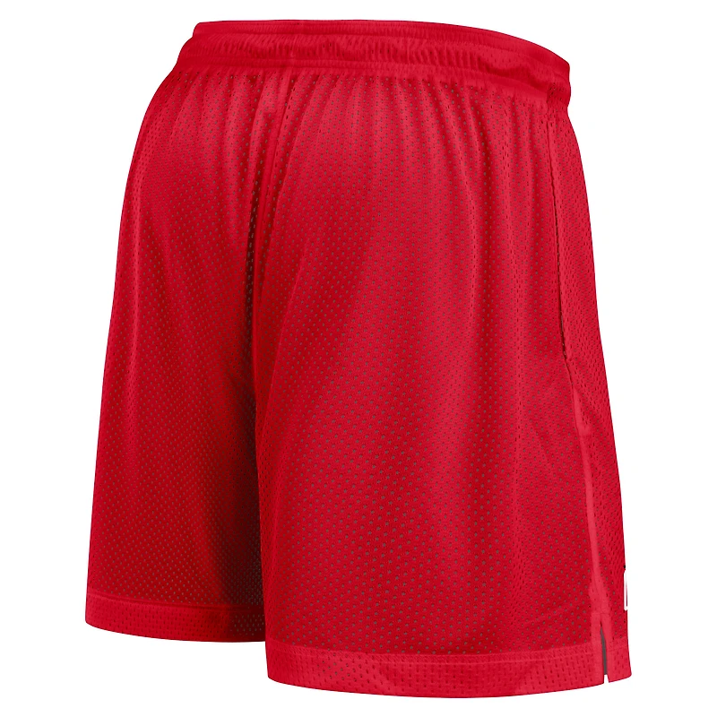Short réversible Nike pour homme Ohio State Buckeyes Scarlet/Heather Grey
