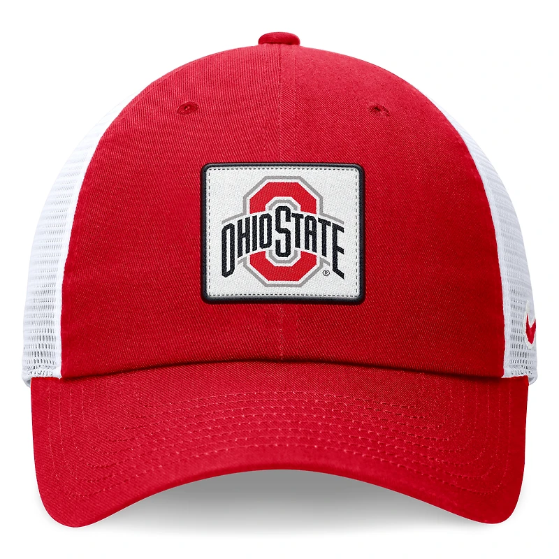 Men's Nike Scarlet/White Ohio State Buckeyes Primetime Club Trucker Adjustable Hat