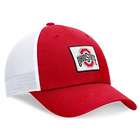 Casquette réglable Nike Scarlet/White Ohio State Buckeyes Primetime Club Trucker pour homme