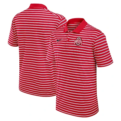Men's Nike Scarlet/White Ohio State Buckeyes Primetime Victory Striped Dri-FIT Polo
