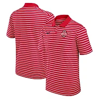 Men's Nike Scarlet/White Ohio State Buckeyes Primetime Victory Striped Dri-FIT Polo