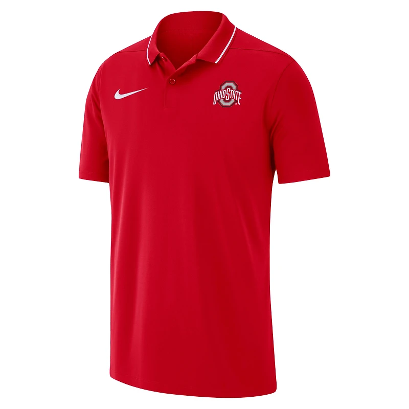 Polo performance entraîneurs Nike Scarlet Ohio State Buckeyes 2023 pour homme
