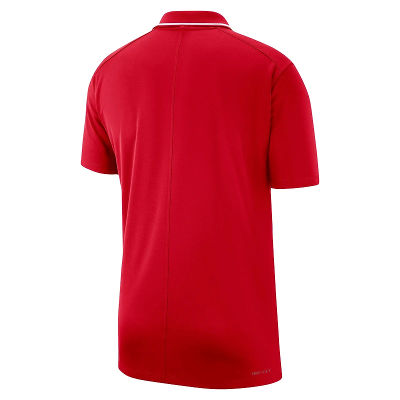 Polo performance entraîneurs Nike Scarlet Ohio State Buckeyes 2023 pour homme