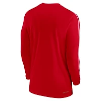 Men's Nike Scarlet Ohio State Buckeyes 2024 Sideline Coach UV Performance Long Sleeve T-Shirt