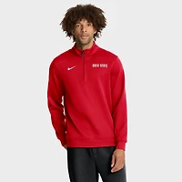 Men's Nike Scarlet Ohio State Buckeyes 2025 Coaches Premium Dri-FIT Half-Zip Pullover