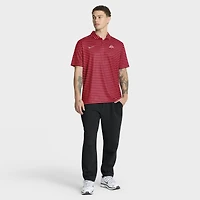 Polo Nike Scarlet Ohio State Buckeyes 2025 Coaches Premium Tour Stripe Dri-FIT pour homme