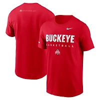 T-shirt Nike Scarlet Ohio State Buckeyes 2025 Courtside Basketball Legend Dri-FIT pour homme