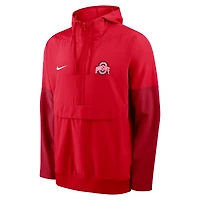 Men's Nike Scarlet Ohio State Buckeyes Anorak Half-Zip Hoodie Jacket
