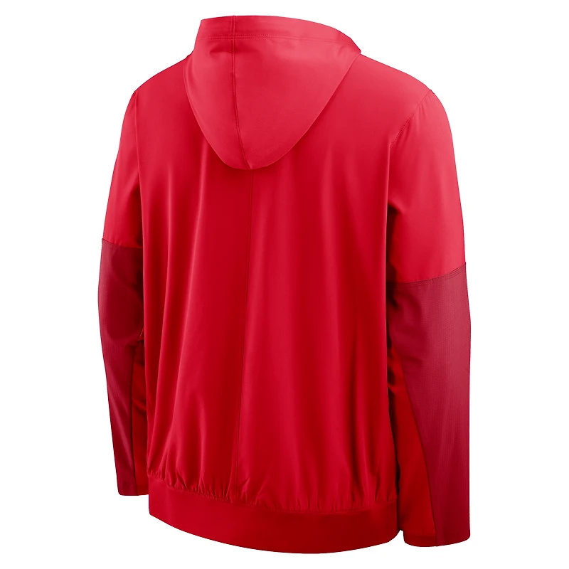 Veste à capuche demi-zippée Nike Scarlet Ohio State Buckeyes pour homme