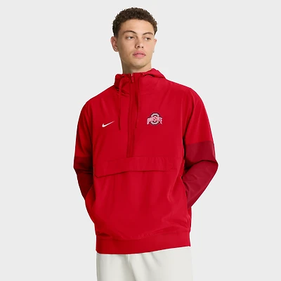 Veste à capuche demi-zippée Nike Scarlet Ohio State Buckeyes pour homme