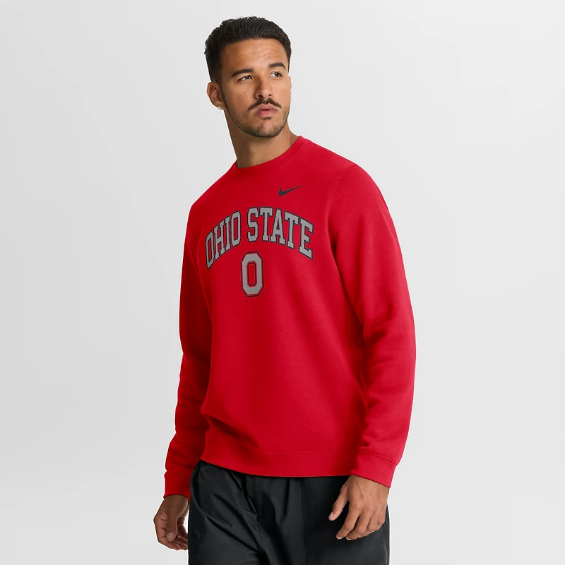 Men's Nike Scarlet Ohio State Buckeyes Arch Pullover Sweatshirt