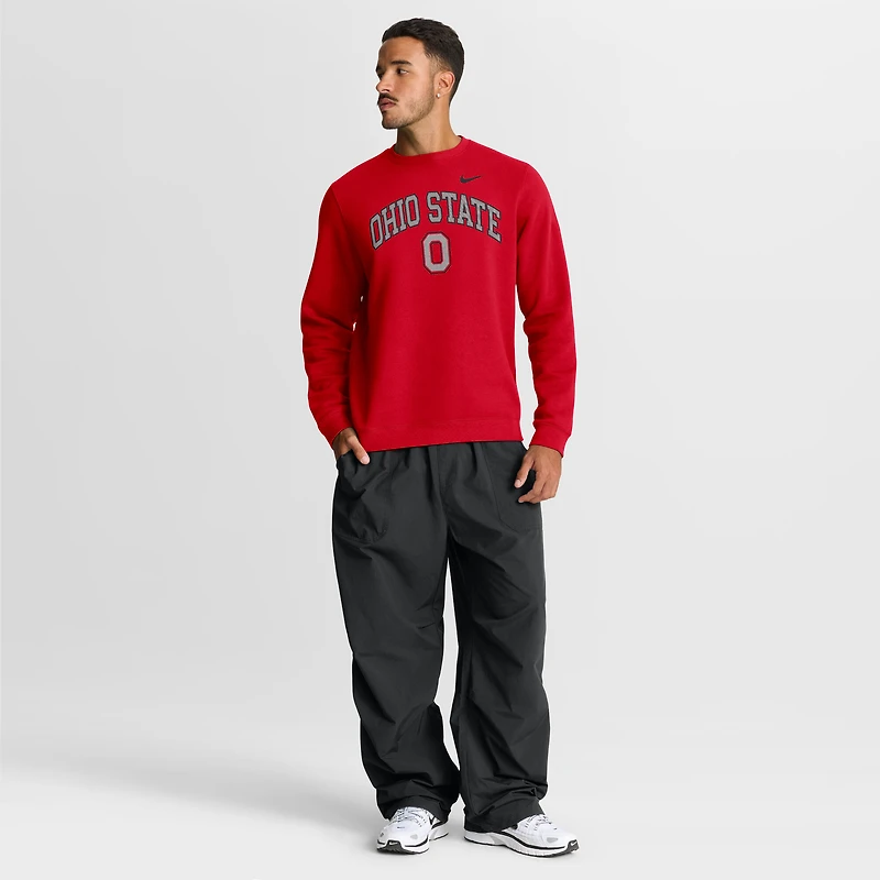 Men's Nike Scarlet Ohio State Buckeyes Arch Pullover Sweatshirt