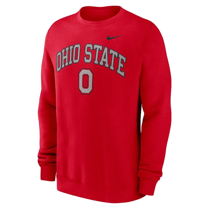 Men's Nike Scarlet Ohio State Buckeyes Arch Pullover Sweatshirt