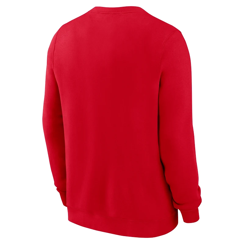 Sweat-shirt à capuche Nike Scarlet Ohio State Buckeyes Arched Seal pour homme