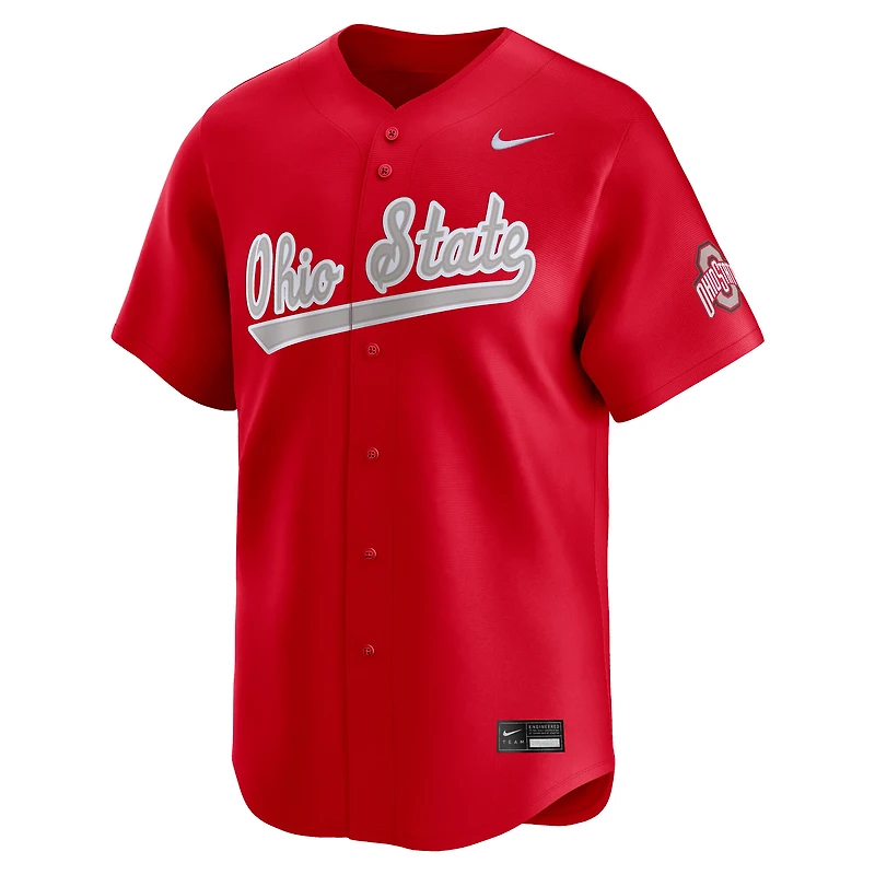 Maillot de baseball Nike Scarlet Ohio State Buckeyes pour homme, édition limitée