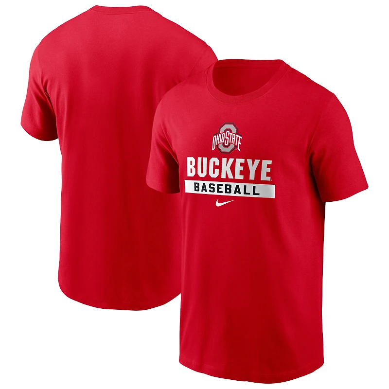 Men's Nike Scarlet Ohio State Buckeyes Baseball T-Shirt