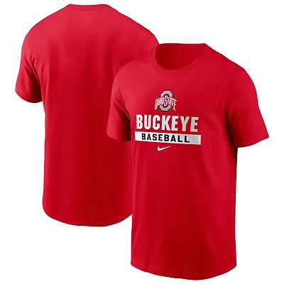 Men's Nike Scarlet Ohio State Buckeyes Baseball T-Shirt