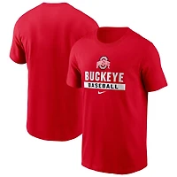 Men's Nike Scarlet Ohio State Buckeyes Baseball T-Shirt