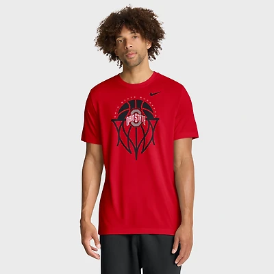 T-shirt Nike Scarlet Ohio State Buckeyes Basketball Icon Legend Dri-FIT pour homme