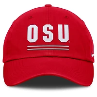 Casquette ajustable Nike Scarlet Ohio State Buckeyes Club Campus pour homme