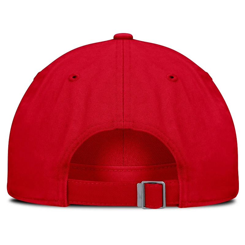 Casquette ajustable Nike Scarlet Ohio State Buckeyes Club Campus pour homme