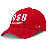 Men's Nike Scarlet Ohio State Buckeyes Club Campus Adjustable Hat