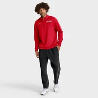 Men's Nike Scarlet Ohio State Buckeyes Coaches Premium Dri-FIT Half-Zip Pullover