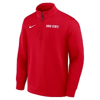 Men's Nike Scarlet Ohio State Buckeyes Coaches Premium Dri-FIT Half-Zip Pullover