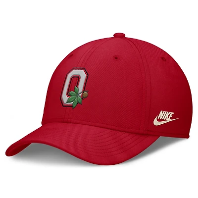 Men's Nike  Scarlet Ohio State Buckeyes Dri-FIT Vintage Rise Swooshflex Flex Hat