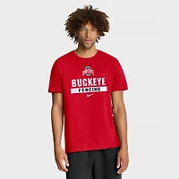 T-shirt Nike Scarlet Ohio State Buckeyes Fencing Sport Drop pour homme